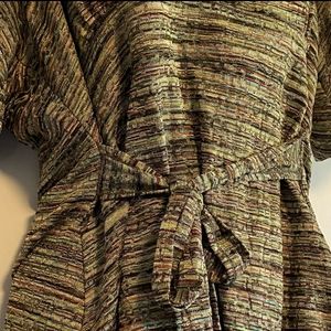 TORRID multi color V neck shirt front tie size 2x